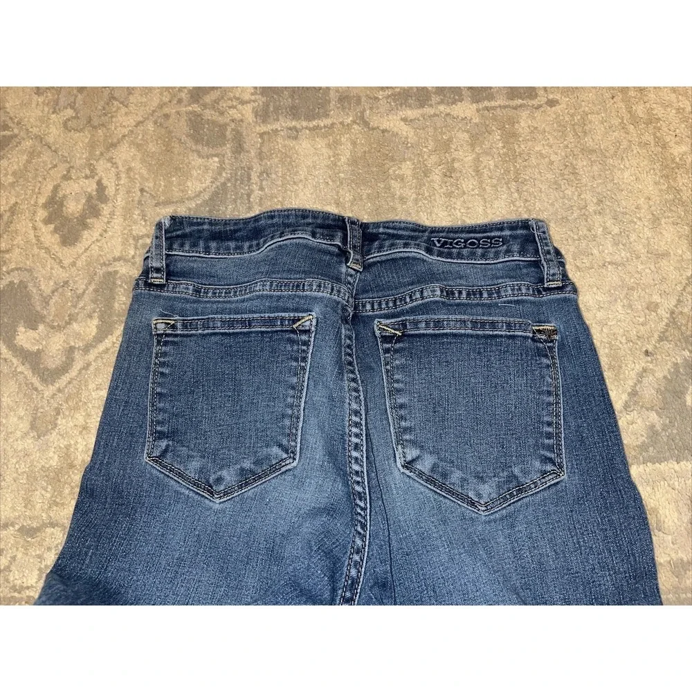 VIGOSS MARLEY Super Skinny Sz 24 X‎ 26 Jeans Mid-Rise Stretch Blue Denim